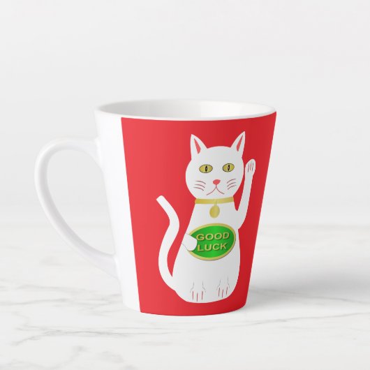 オリエンタルラッキーキャット カフェラテマグ (左)