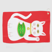 オリエンタルラッキーキャット ゴルフタオル (横)