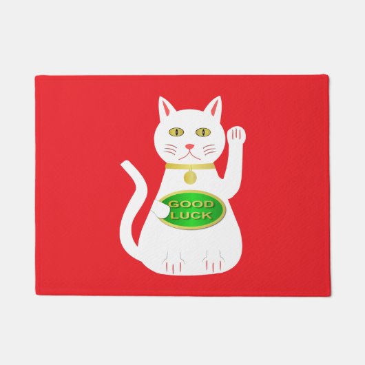 オリエンタルラッキーキャット ドアマット (正面)