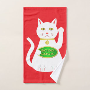 オリエンタルラッキーキャット ハンドタオル