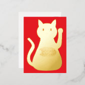 オリエンタルラッキーキャット 箔シーズンポストカード (正面/裏面)