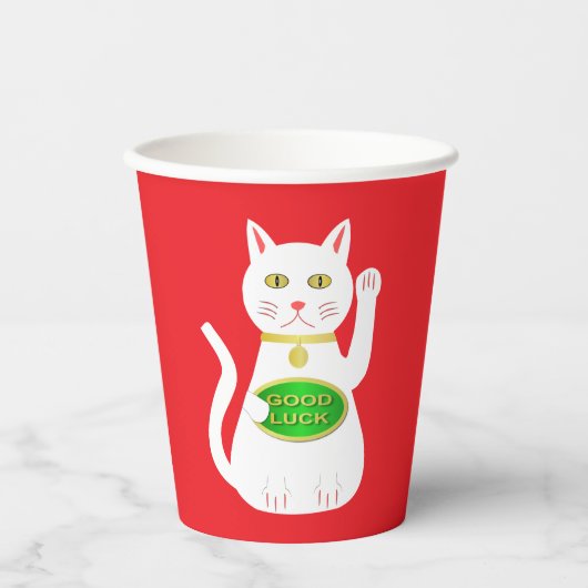 オリエンタルラッキーキャット 紙コップ (正面)