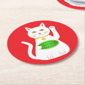 オリエンタルラッキーキャッ中国のト新年 ラウンドペーパーコースター (アングル)