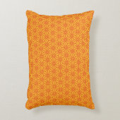 オリエンタルレッドイエローアサノハ日本パターンアクセント アクセントクッション (正面(垂直))