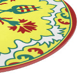 オリエンタルレッドイエローグリーンオットマントルコ語チューリップ カッティングボード (角)