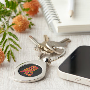 オリエンタルレッドイエロー上杉日本文ベクトルアート キーホルダー