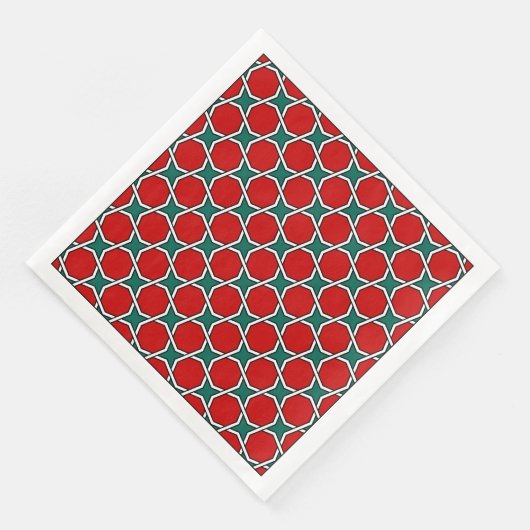 オリエンタルレッドグリーンアラビア語エジプト幾何学模様 (コーナー)