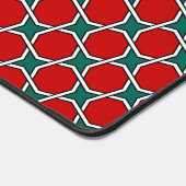 オリエンタルレッドグリーンアラビア語エジプト幾何学模様 デスクマット (コーナー)