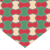オリエンタルレッドグリーンボウタイ幾何学模様 ショートテーブルランナー (コーナー)