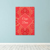 オリエンタルレッドゴールデンパターン – キャンバスプリント (インサイチュ (ウッドフロア))