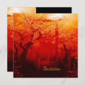 オリエンタルレッドゴールドブリッジ招待状 招待状 (正面/裏面)