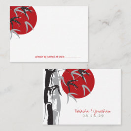 オリエンタルレッドサンライズ禅竹ツリーアジア結婚ズ プレイスカード