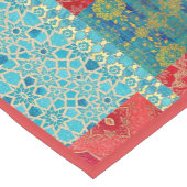 オリエンタルレッドターコイズ – テーブルクロス、ランナー ショートテーブルランナー (コーナー)