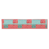 オリエンタルレッドターコイズ – テーブルクロス、ランナー ショートテーブルランナー (横)