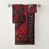 オリエンタルレッドランナーパターン  バスタオルセット (インサイチュ)