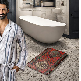 オリエンタルレッドランナーパターン バスマット