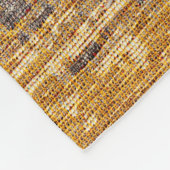 オリエンタルレッド金ゴールドカーペットのテクスチャ。 フリースブランケット (角)