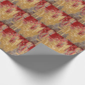 オリエンタルレッド金ゴールドカーペットのテクスチャ。 ラッピングペーパー (角)