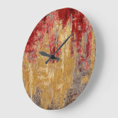 オリエンタルレッド金ゴールドカーペットのテクスチャ。 ラージ壁時計 (傾斜)