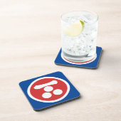 オリエンタルレッド・モリ日本サムライモン・ベクターアート コースター (右側)