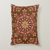 オリエンタルレッド：ヴィンテージフローラカーペット アクセントクッション (正面(垂直))