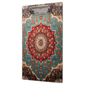 オリエンタルレトロペルシャパターンレッドクリームブルー クリップボード (左)