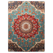 オリエンタルレトロペルシャパターンレッドクリームブルー クリップボード (裏面)