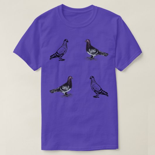 オリエンタルローラーハト品種鳩2 Tシャツ (デザイン正面)