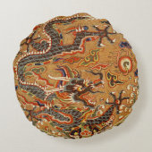 オリエンタル中国のドラゴン ラウンドクッション (裏面)