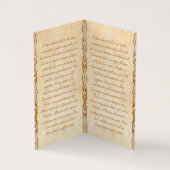 オリエンタル中国のレディ鮮やかー美しいポートレート 名刺 (内部)