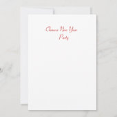 オリエンタル中国の招待状 招待状 (裏面)