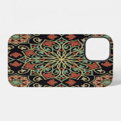 オリエンタル抽象芸術カラフル背景 iPhoneケース (裏面横)