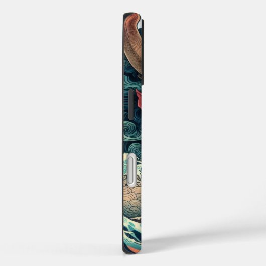 オリエンタル抽象芸術鬼顔神奈川波動 Case-Mate iPhoneケース (裏面 / 右)