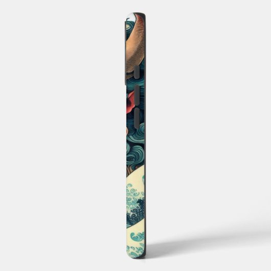 オリエンタル抽象芸術鬼顔神奈川波動 Case-Mate iPhoneケース (裏面 / 左)