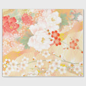 オリエンタル日本のアクセントフローラソフトカラー – 1 ラッピングペーパー (フラット)