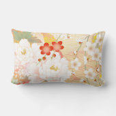 オリエンタル日本のアクセントフローラソフトカラー – 1 ランバークッション (裏面)