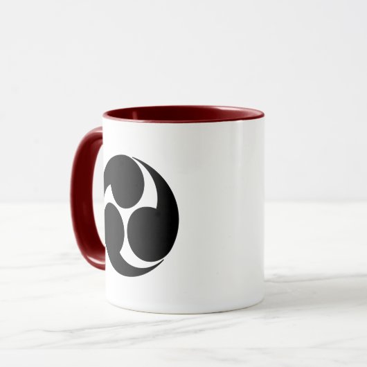 オリエンタル白黒小早川日本門芸術 マグカップ (正面左)