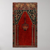 オリエンタル祈りの言葉ラグデザイン – モスクのモチーフ ポスター (正面)