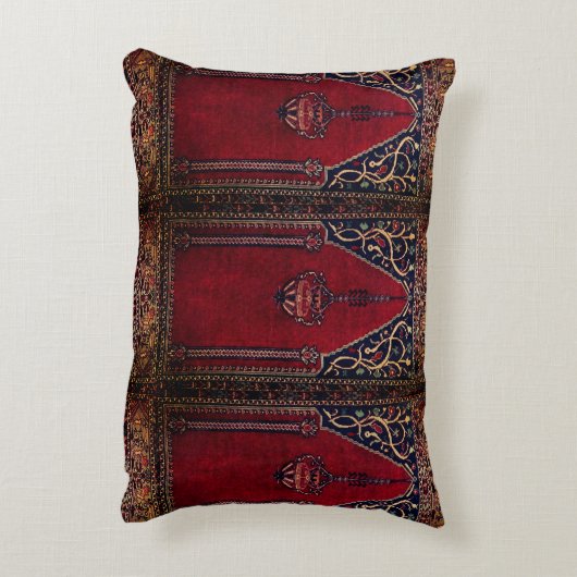 オリエンタル祈りの言葉ラグデザインno2 – モスクのモチーフ アクセントクッション (裏面(縦))