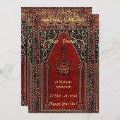 オリエンタル祈りの言葉ラグ-イフタールディナー 招待状 (正面/裏面)