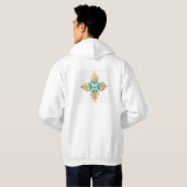 オリエンタル素晴らしロゴと金ゴールドデザインの作成 パーカ (裏面フル)