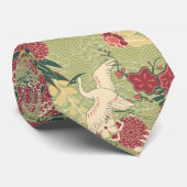オリエンタル絵画シルクの模様 ネクタイ (ロール)