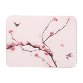オリエンタル絵画スタイルズさくらんぼ花 マグネット (横)