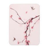 オリエンタル絵画スタイルズさくらんぼ花 マグネット (縦)