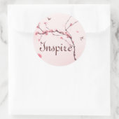 オリエンタル絵画スタイルズさくらんぼ花 ラウンドシール (バッグ)