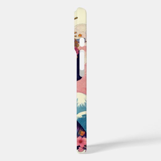 オリエンタル美しい芸者舞妓ピンク桜花 Case-Mate iPhoneケース (裏面 / 左)