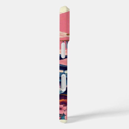 オリエンタル美しい芸者舞妓ピンク桜花 Case-Mate iPhoneケース (裏面 / 右)