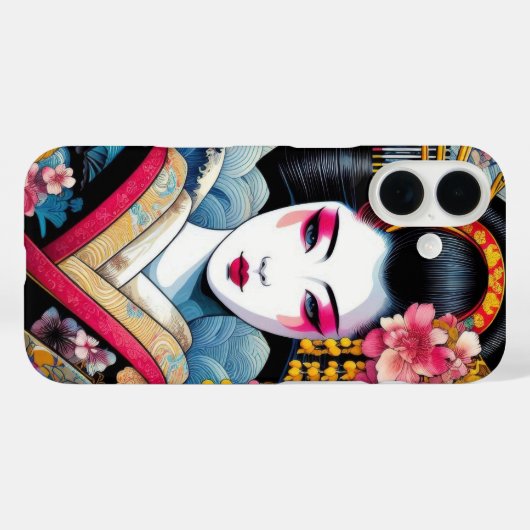 オリエンタル美しい芸者舞妓桜花波 Case-Mate iPhoneケース (裏面 (横))
