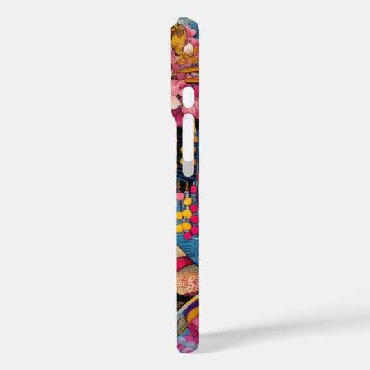 オリエンタル美しい芸者舞妓桜花波 Case-Mate iPhoneケース (裏面 / 左)