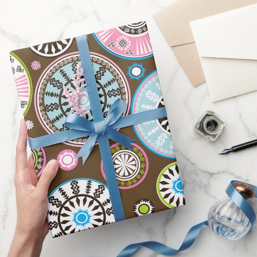 オリエンタル花柄ラッピング紙 ラッピングペーパー